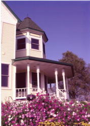 Front Porch of WinterStar Farmhouse in Summer